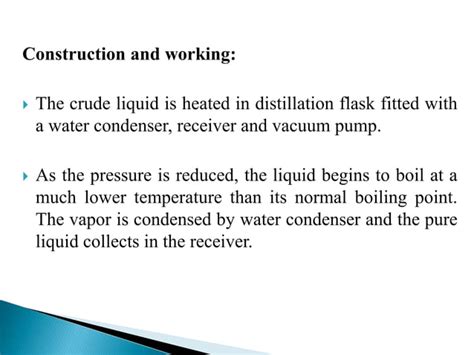 Vacuum distillation