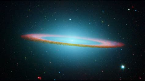 A Composite Image of the Sombrero Galaxy in Visible and Infrared Light ...