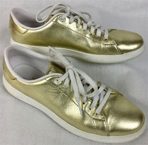 Cole Haan Grandpro Metallic Gold Tennis Shoes Sneakers Women’s Size 7.5 B | eBay