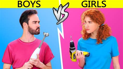 Girls vs Boys / Real Differences and Funny Situations - YouTube