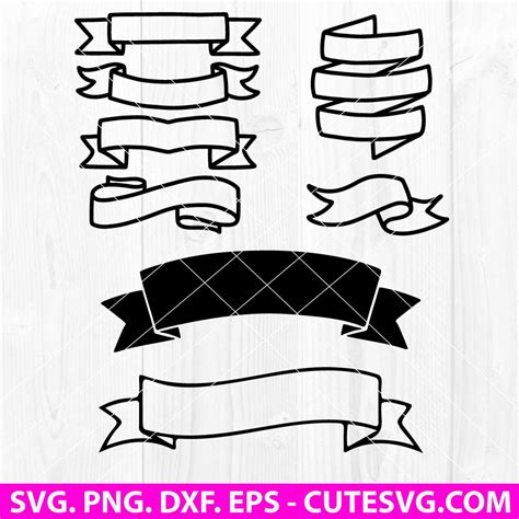 Banner SVG Black and White, Labels SVG, Ribbon SVG Bundle