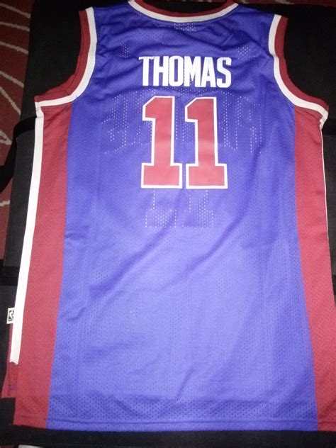 Blue Isaiah Thomas Retro Detroit Pistons Jersey Hardwood Classic With ...