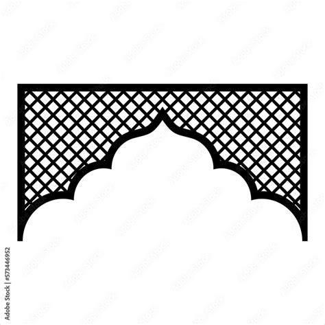 Laser cutting design for the temple, Mandir Jali, Partition arch for temple decoration vector ...