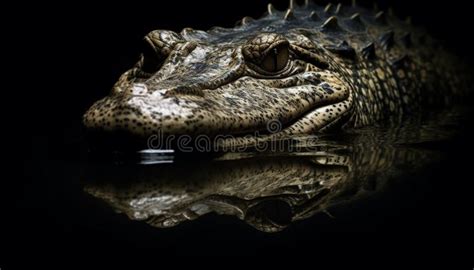 Spectacled Caiman, Large Reptile with Deadly Teeth Generated by AI ...