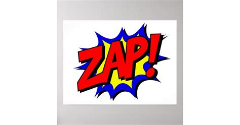 ZAP Comic Book Style Poster | Zazzle