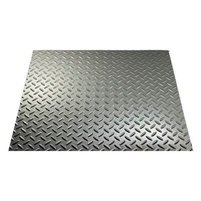 Fasade Diamond Plate 96 in. x 48 in. Decorative Wall Panel in Brushed Aluminum-S66-08 - The Home ...