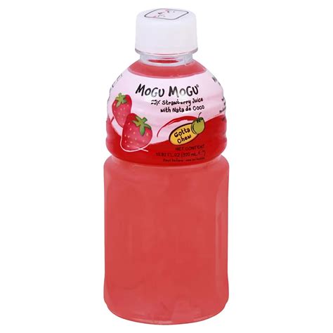 Mogu Mogu Strawberry Juice with Nata de Coco - Shop Juice at H-E-B