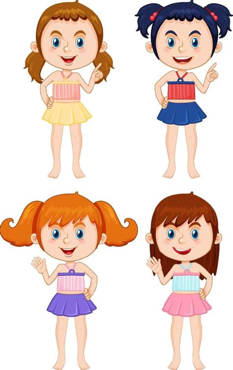 Cute girl cheerleader cartoon character on white background 8190757 ...