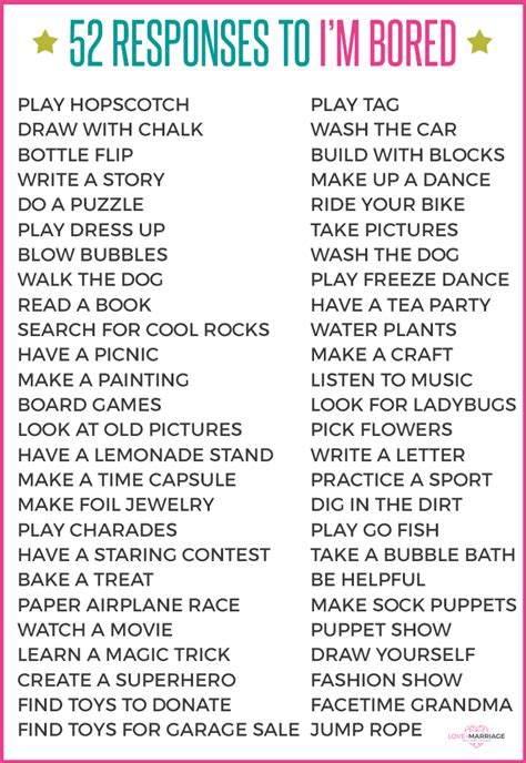 52 Responses to "I'm Bored" | Bored kids, Activities for kids, Kids entertainment