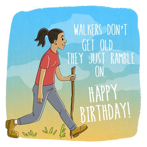 Walkers Don't Get Old Happy Birthday Card | Boomf