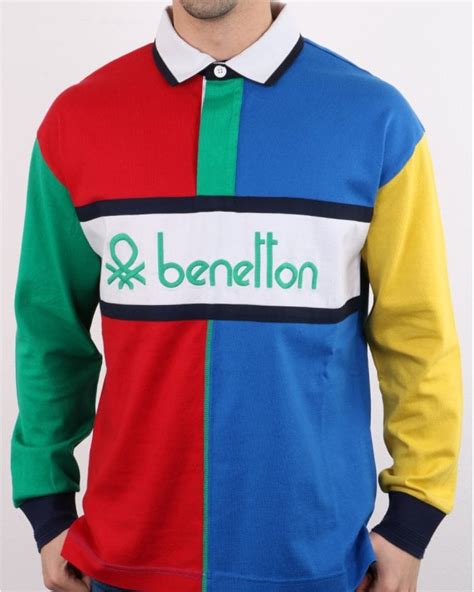 Benetton Rugby Shirt 1980S / 80s Casuals Benetton Rugby Print T-shirt ...