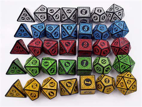 Art Dnd Dice Set-dungeons and Dragons Dice-polyhedral Dice | Etsy