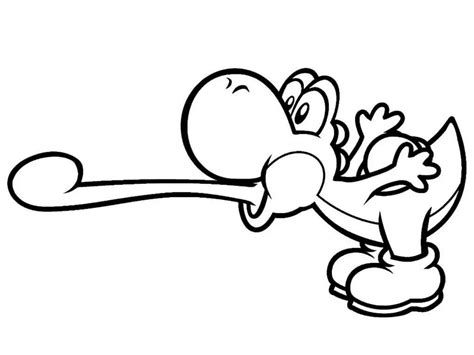 Yoshi Tongue Out coloring page - Download, Print or Color Online for Free