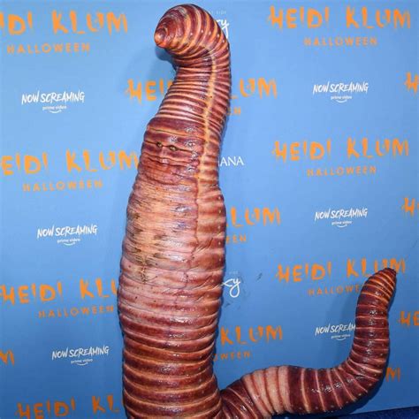 Heidi Klum dresses as giant worm for Halloween - Good Morning America