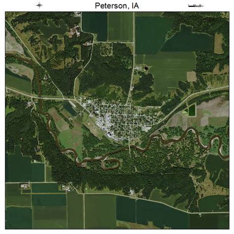 Aerial Photography Map of Peterson, IA Iowa