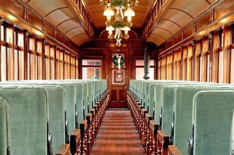 Inside An Old Passenger Rail Car Stock Image - Image: 428245