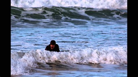 surfing at godrevy november - YouTube