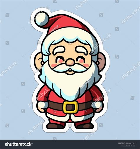 Sticker Template Santa Claus Xmas Santa Stock Vector (Royalty Free ...