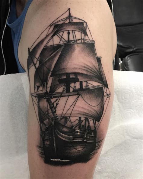 95+ Best Pirate Ship Tattoo Designs & Meanings - (2019)