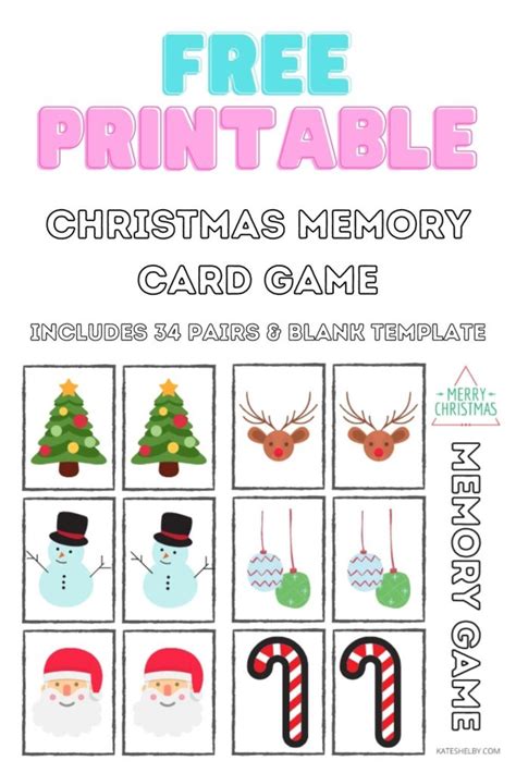 Christmas Memory Game Printable - Printable Word Searches