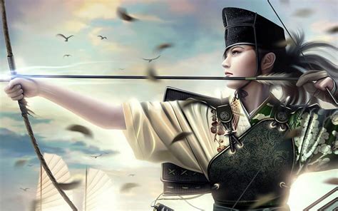 Anime archer, warrior, archer, girl, anime, HD wallpaper | Peakpx