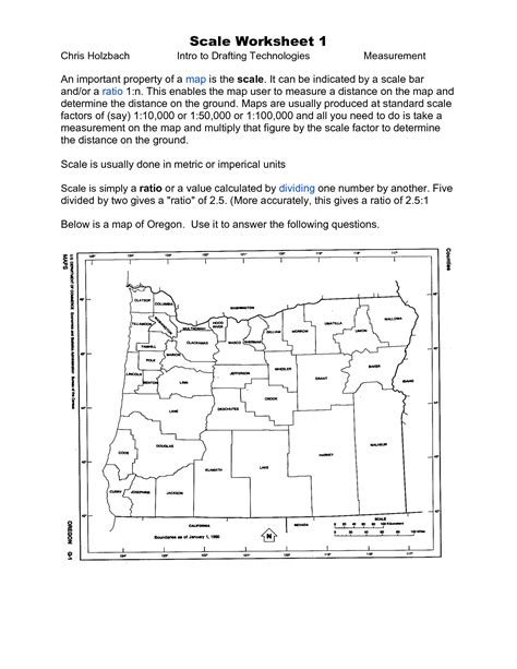 15 Printable Map Scale Worksheets / worksheeto.com