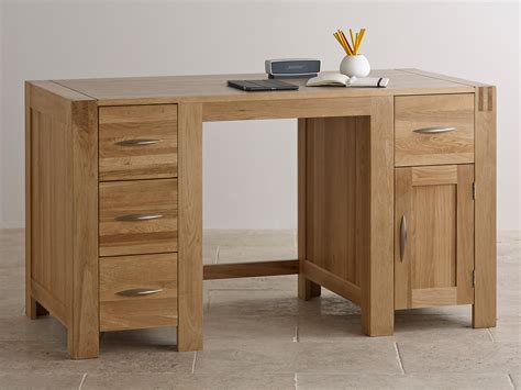 Alto Natural Solid Oak Computer Desk | Home Office Furniture