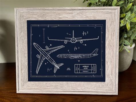 Customizable Airbus A330 Blueprint Illustration - Etsy