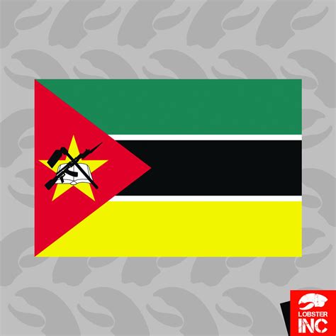 Mozambican Flag Sticker Self Adhesive Vinyl Mozambique MOZ MZ | Etsy