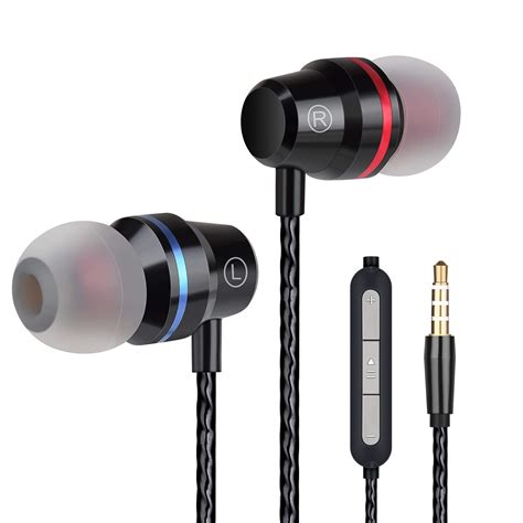 Earbuds Ear Buds Wired in Ear Headphones Stereo Earphones with Microphone Mic and Volume Control ...