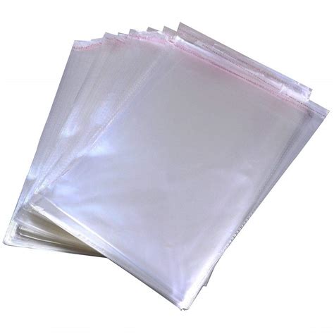 100 Pcs 10" X 13" Self Seal Clear Cello Cellophane Bags Resealable Plastic Appar 757818011888 | eBay