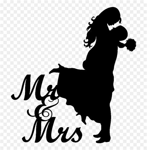 Wedding Mr & Mrs - Mr And Mrs Silhouette, HD Png Download - vhv