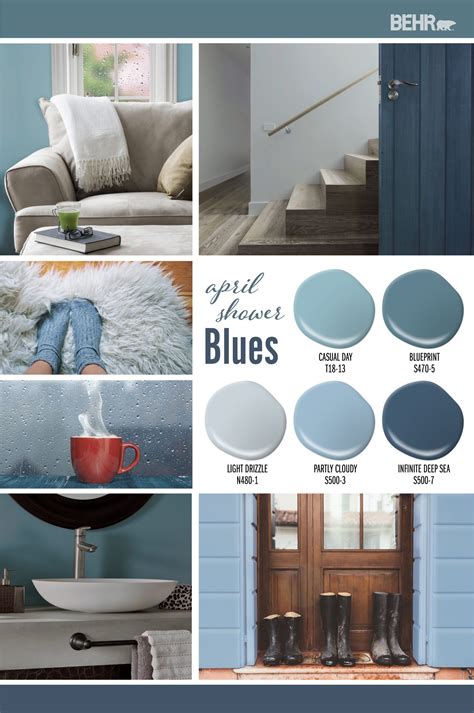 April Shower Blues Color Collection | Colorfully BEHR