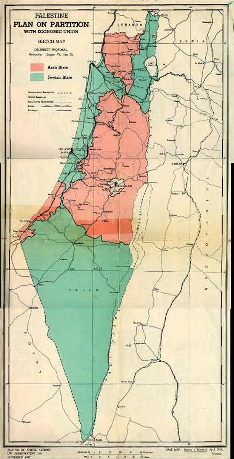 UN Palestine Partition Plan of 1947 Israel Map ~ Map Of The World