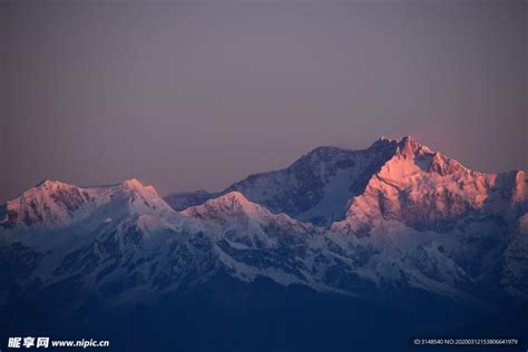 远景傍晚雪山摄影图__山水风景_自然景观_摄影图库_昵图网nipic.com