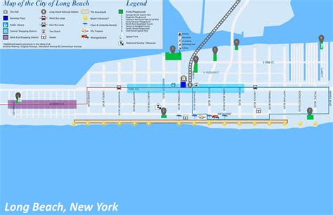 Long Beach NY Tourist Map - Ontheworldmap.com