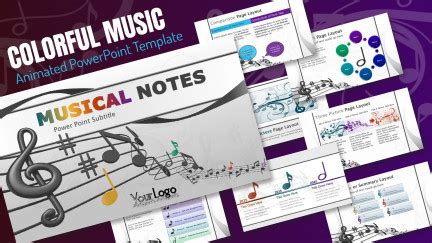 Music PowerPoint Template with Musical Notes