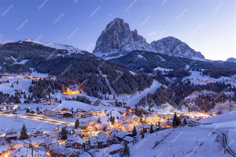 Free Photo | Beautiful village in a snow covered mountain