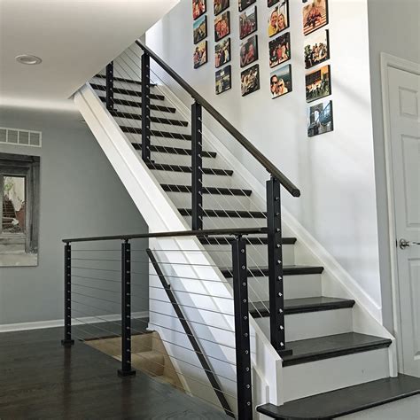 Project # 218 - Transitions with Cable Railing - StairSupplies™