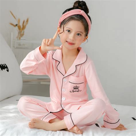 Cotton Children Pajamas set 2018 Autumn Spring Kids Long Sleeve ...