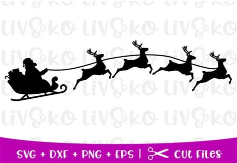 Santa's Sleigh svg Christmas svg Santa's Sleigh cut | Etsy