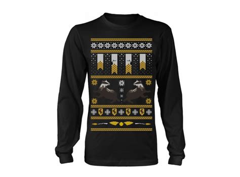 Retro Hufflepuff Xmas Sweater Bill Murray Ugly Christmas - Clip Art Library