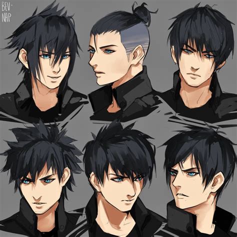 Noct Frisuren von Bev-Nap auf DeviantArt #hairstyles | Anime hairstyles ...