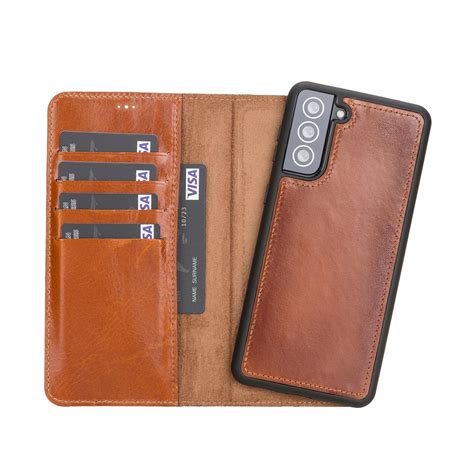 Magic Magnetic Detachable Leather Wallet Case for Samsung Galaxy S21 P – saracleather