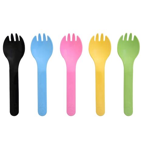 Colorful Plastic Spork Heavy Duty Sporks Reusable for