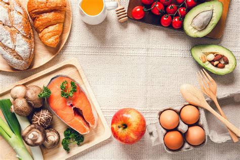 Table top view of healthy foods 1226538 Stock Photo at Vecteezy