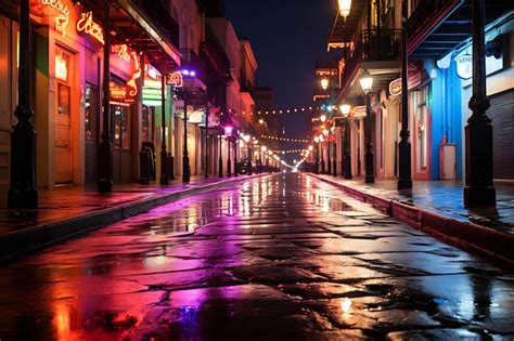 Premium AI Image | Bourbon Street Nightlife photography