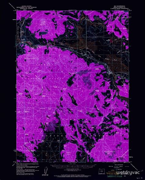 "USGS Topo Map Oregon Bly 282263 1960 62500 Inverted" Posters by wetdryvac | Redbubble