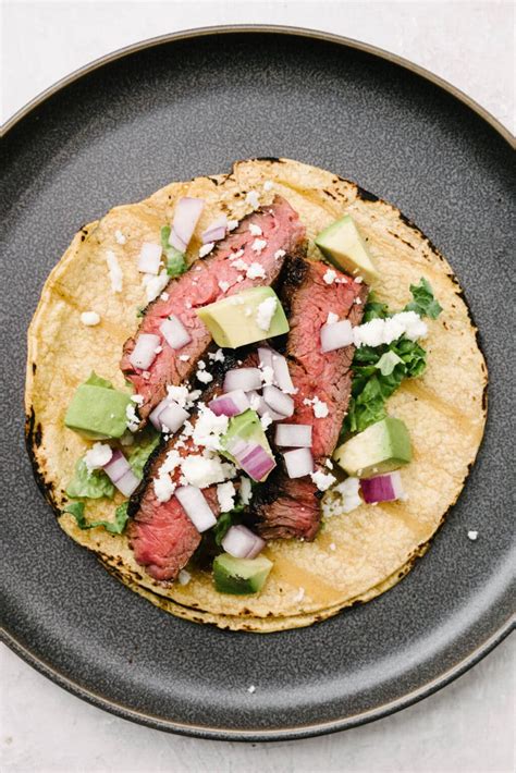 Tender and Charred Skirt Steak Tacos - Our Salty Kitchen