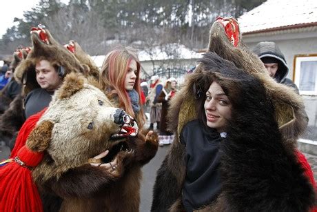 __COUNT__ Romanian 'Bear' dance, Comanesti, Romania - 30 Dec 2016 Stock Pictures, Editorial ...